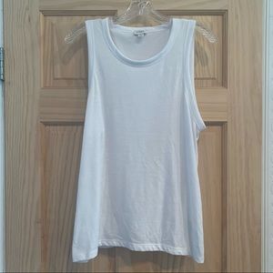 J Crew tie back feather soft tank XL white NWOT